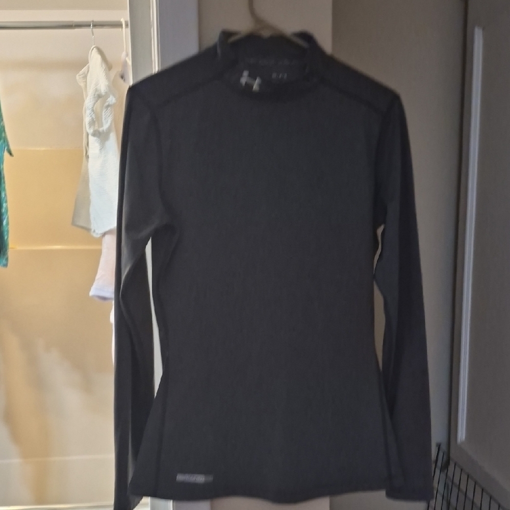 Under Armour Women's UA ColdGear Mock L/S Shirt Grey Sz M